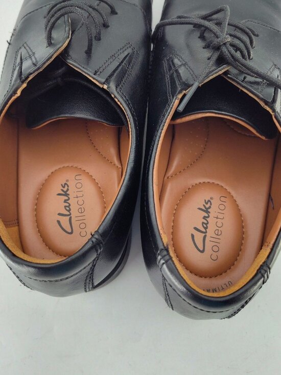 Clarks Tilden Cap Oxford Black Leather Dress Shoes Men\'s 9.5 main image 7